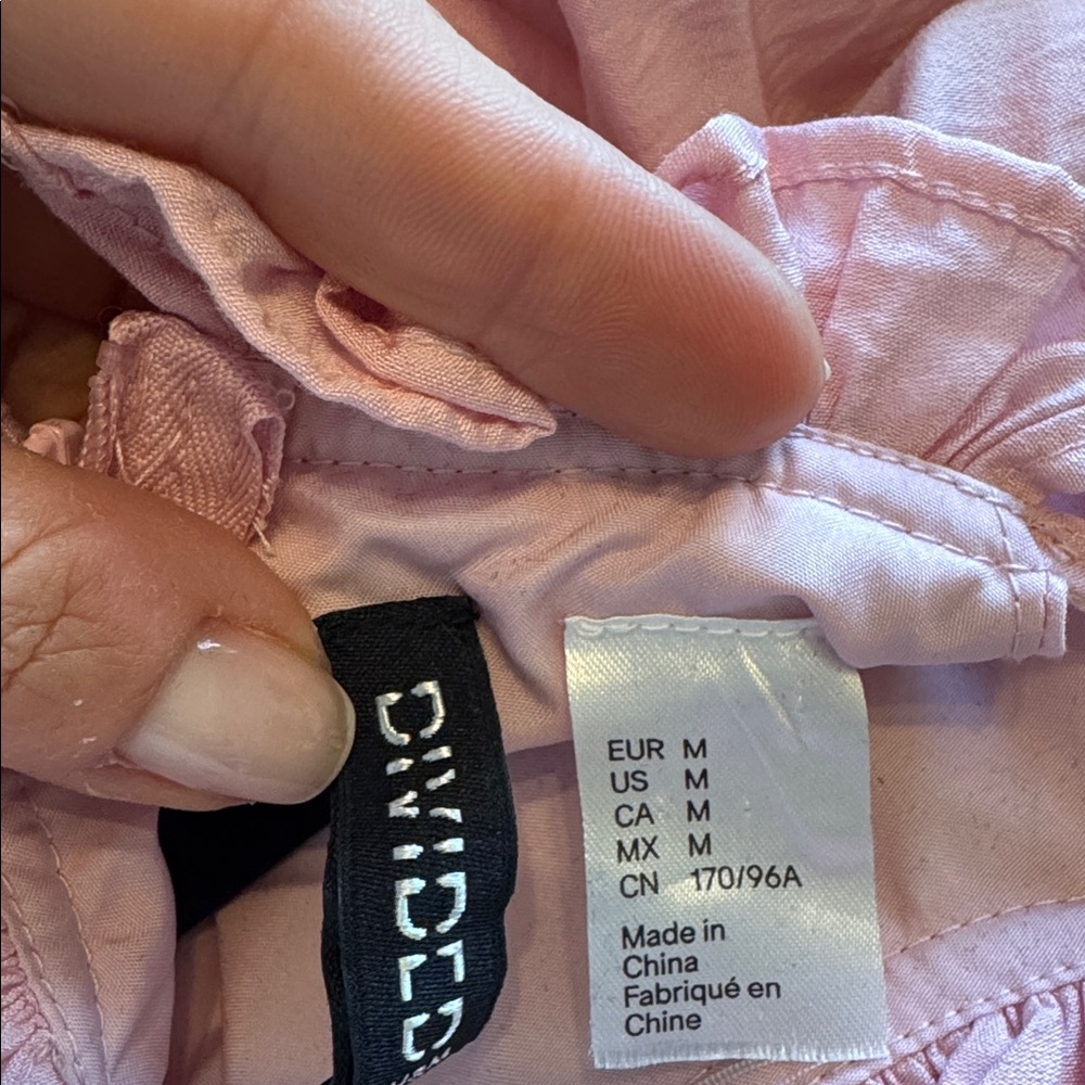 NWOT H&M PINK RUFFLE DRESS SIZE M - Picture 5 of 5
